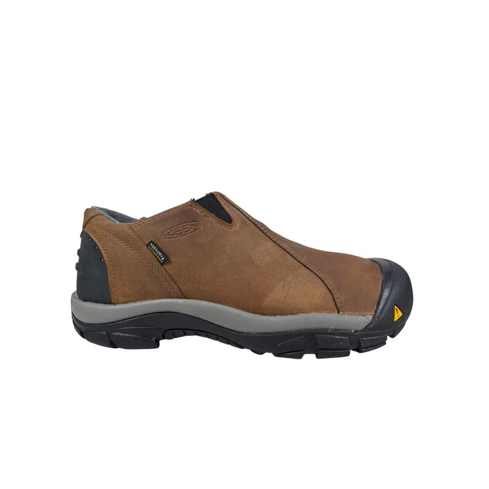 Keen Brixen Low Winter Slip On Shoes Mens 12 Brown Leather Waterproof Insulated